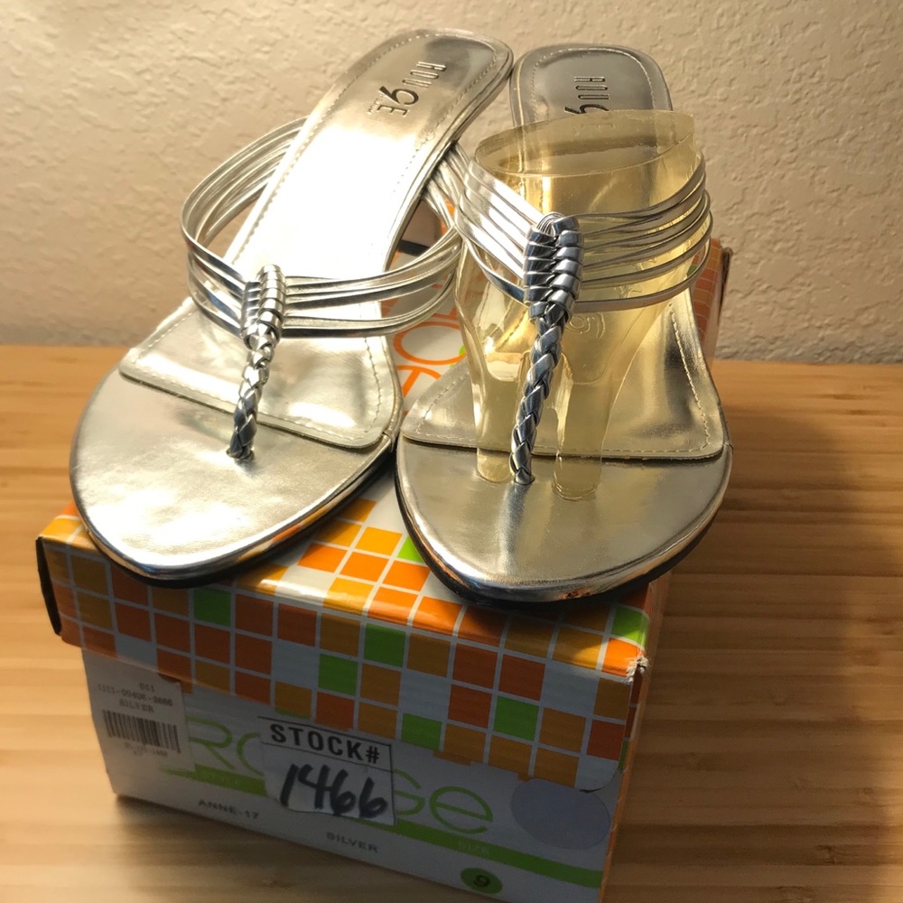Rouge Silver Heels (never worn)